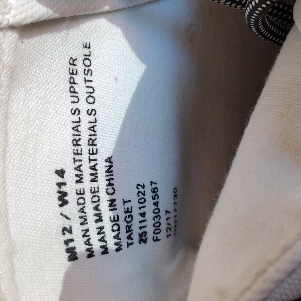 Hunter for Target Adult Unisex Sneakers M12/ W14   Nwot in White and Black - Picture 6 of 6